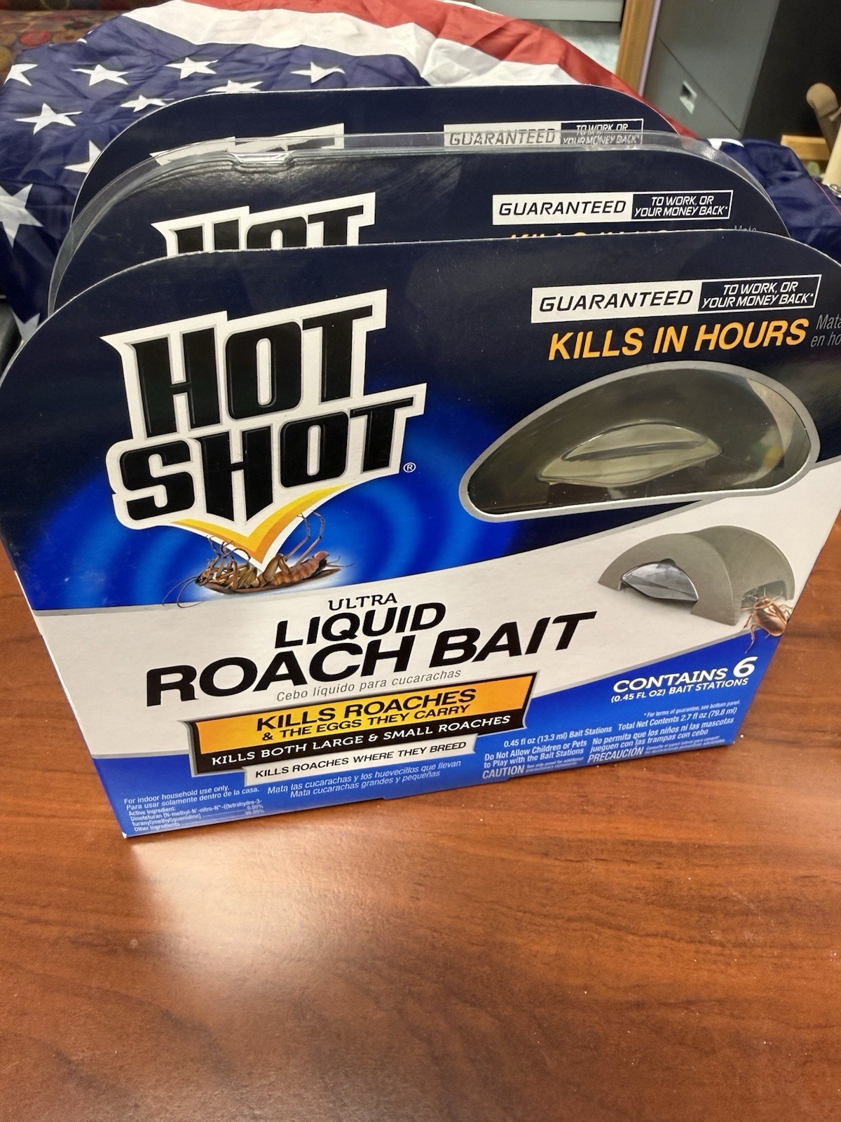 HOT SHOT ULTRA LIQUID ROACH BAIT – 3 PACK (18 TOTAL BAIT STATIONS)