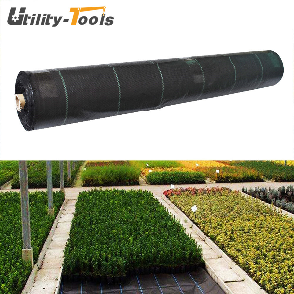 Heavy-Duty Weed Barrier Garden Landscape Fabric Woven Ground Cover 4×16ft 3.2oz