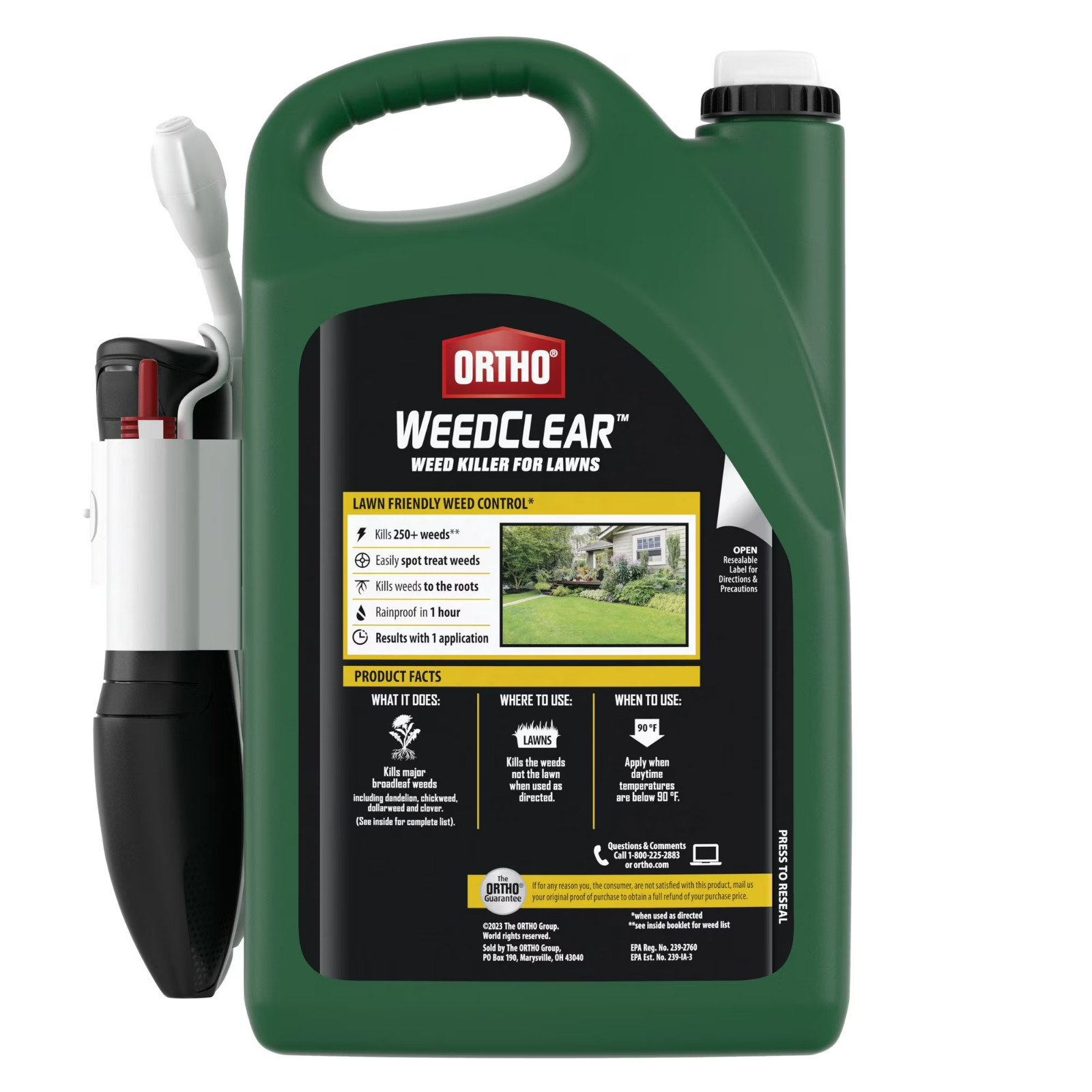 Ortho WeedClear Weed Killer for Lawns Comfort Wand Kills Dandelion 1 Gallon
