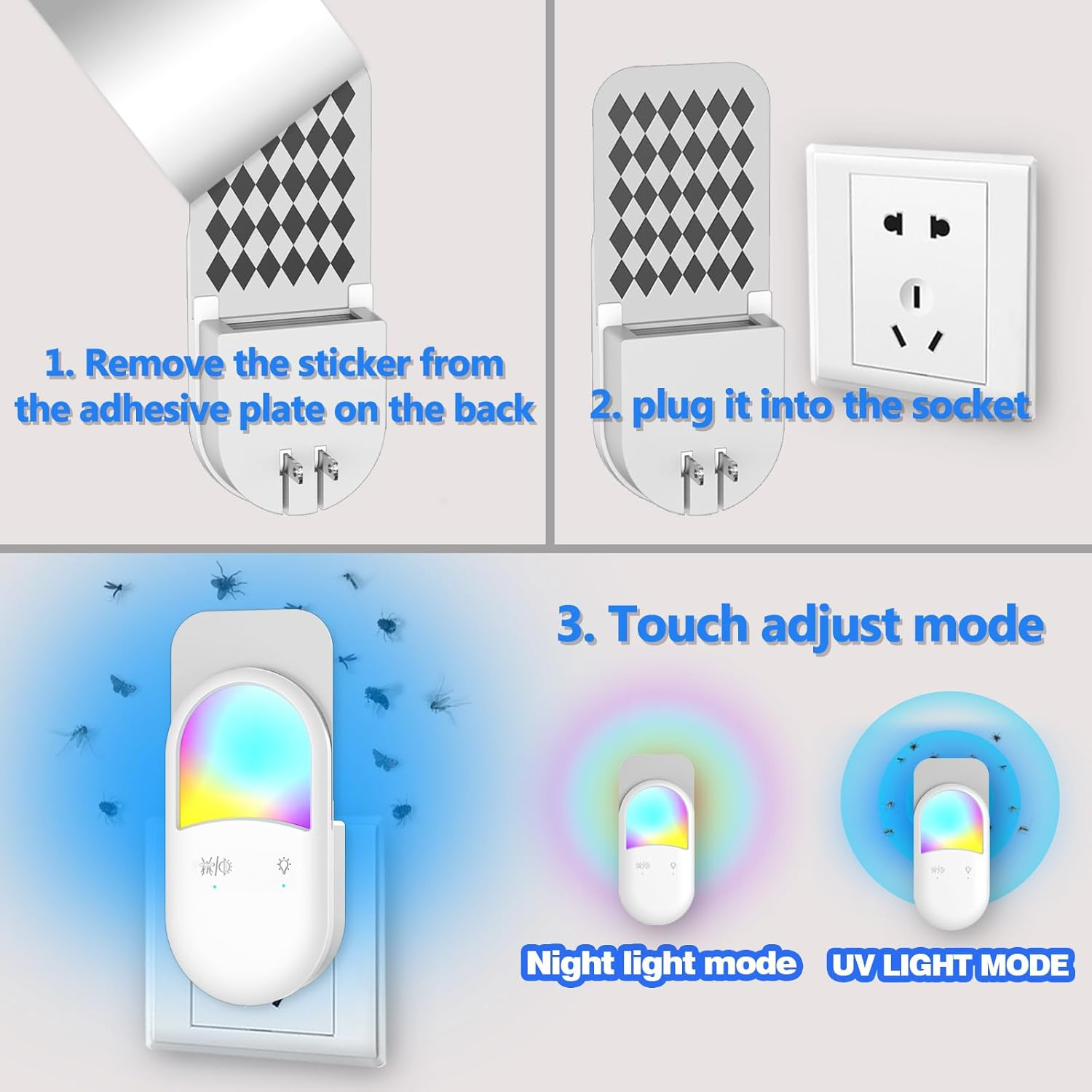 Fly Insect Trap,Indoor Plug-In Fly Traps for Flies, Fruit Flies, Moths, and Othe