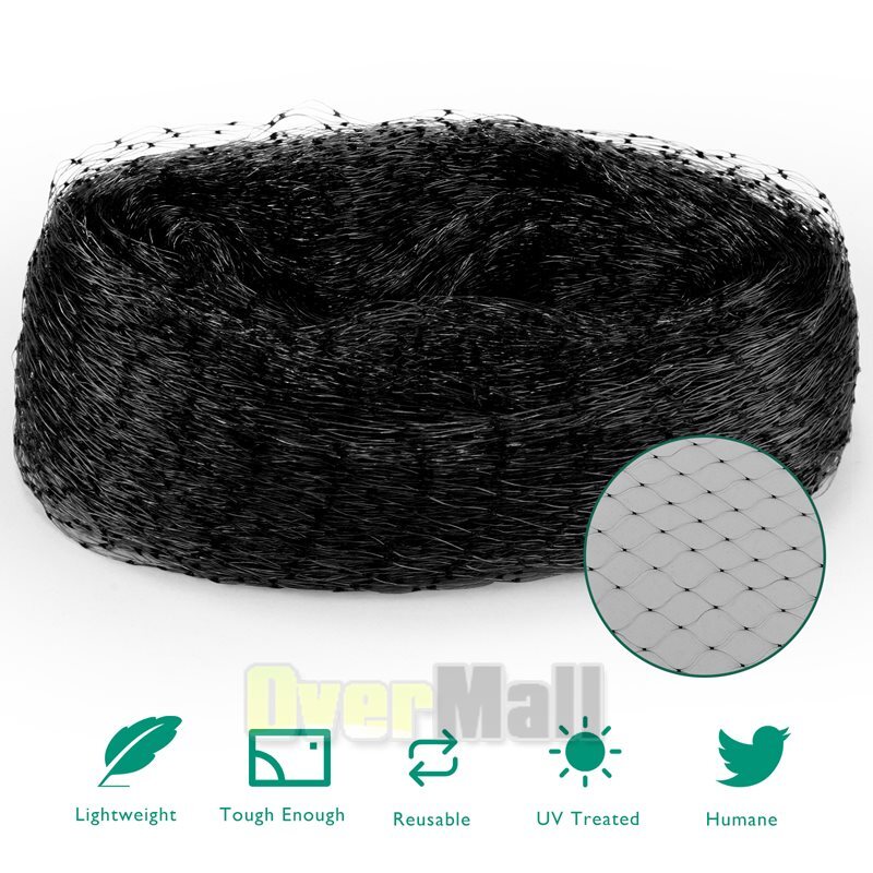 Heavy Duty Netting for Bird Poultry Aviary Game Pens 13x33FT Net Black Mesh