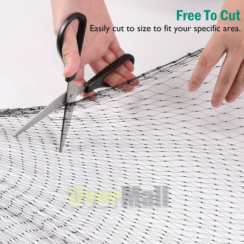 Heavy Duty Netting for Bird Poultry Aviary Game Pens 13x33FT Net Black Mesh