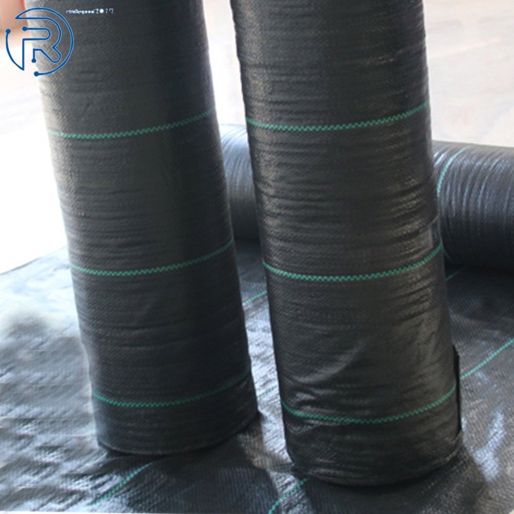 4 × 250FT Polypropylene Weed Barrier Fabric Weed Cover Woven Ground Landscape