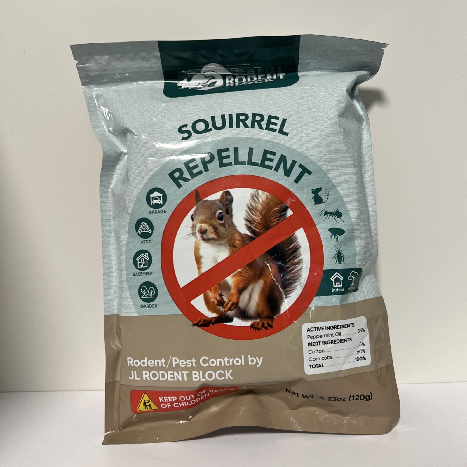 6 Pack Rodent Block Pouch Powerful against Mice Squirrels Indoor & Outdoor