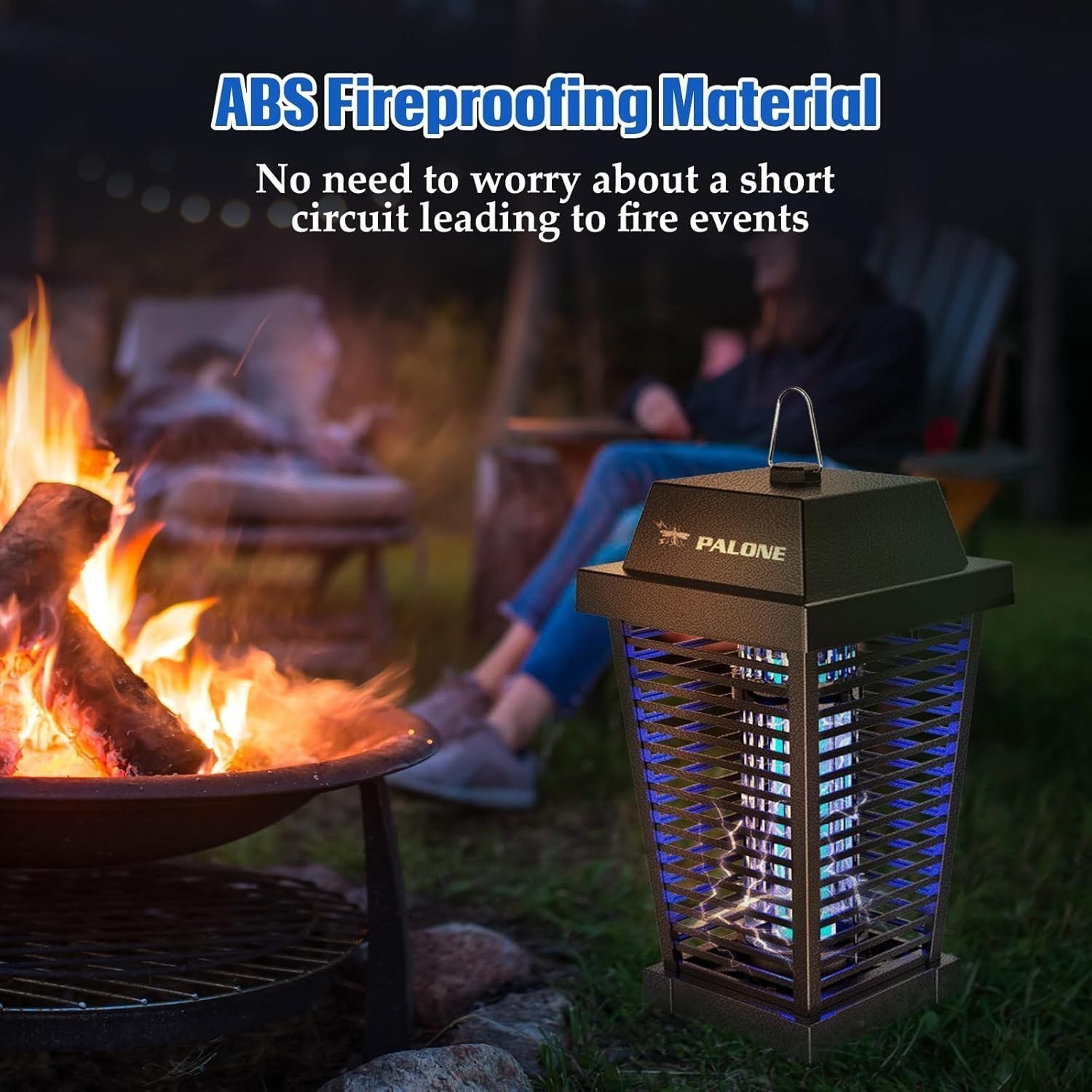 4500V Electric Solar Bug Zapper Outdoor, Mosquito Zapper Waterproof Fly Zapper,l