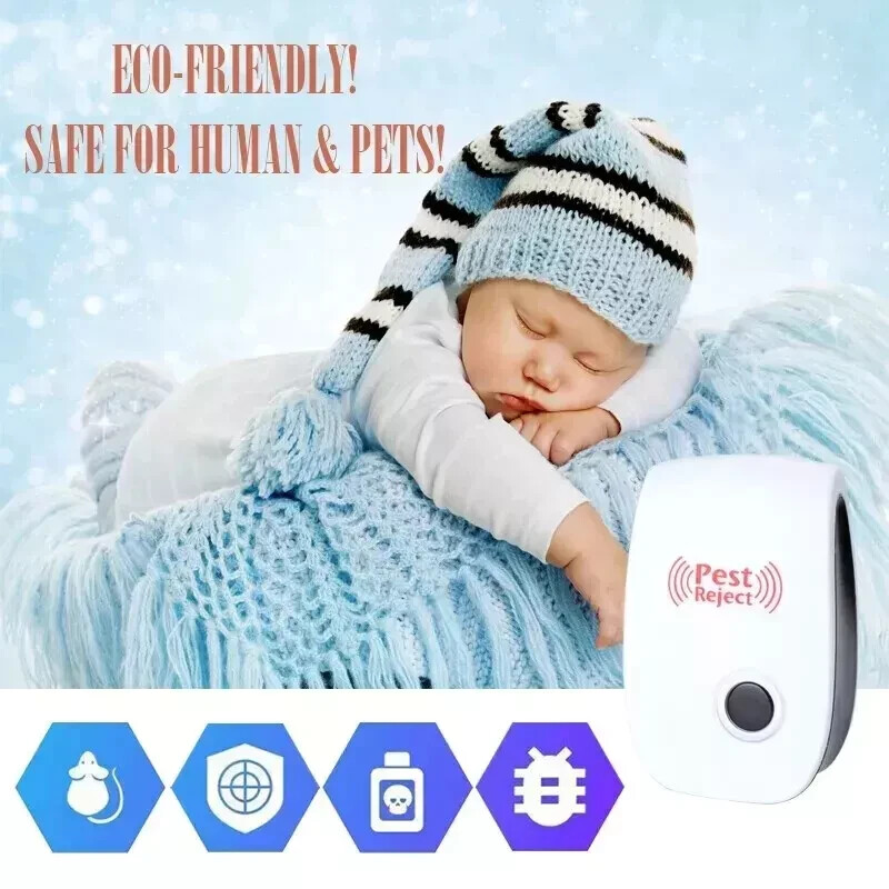 Ultrasonic Pest Insect Rodent Repeller Electronic Plug-In Mice Rat Cockroach Bug