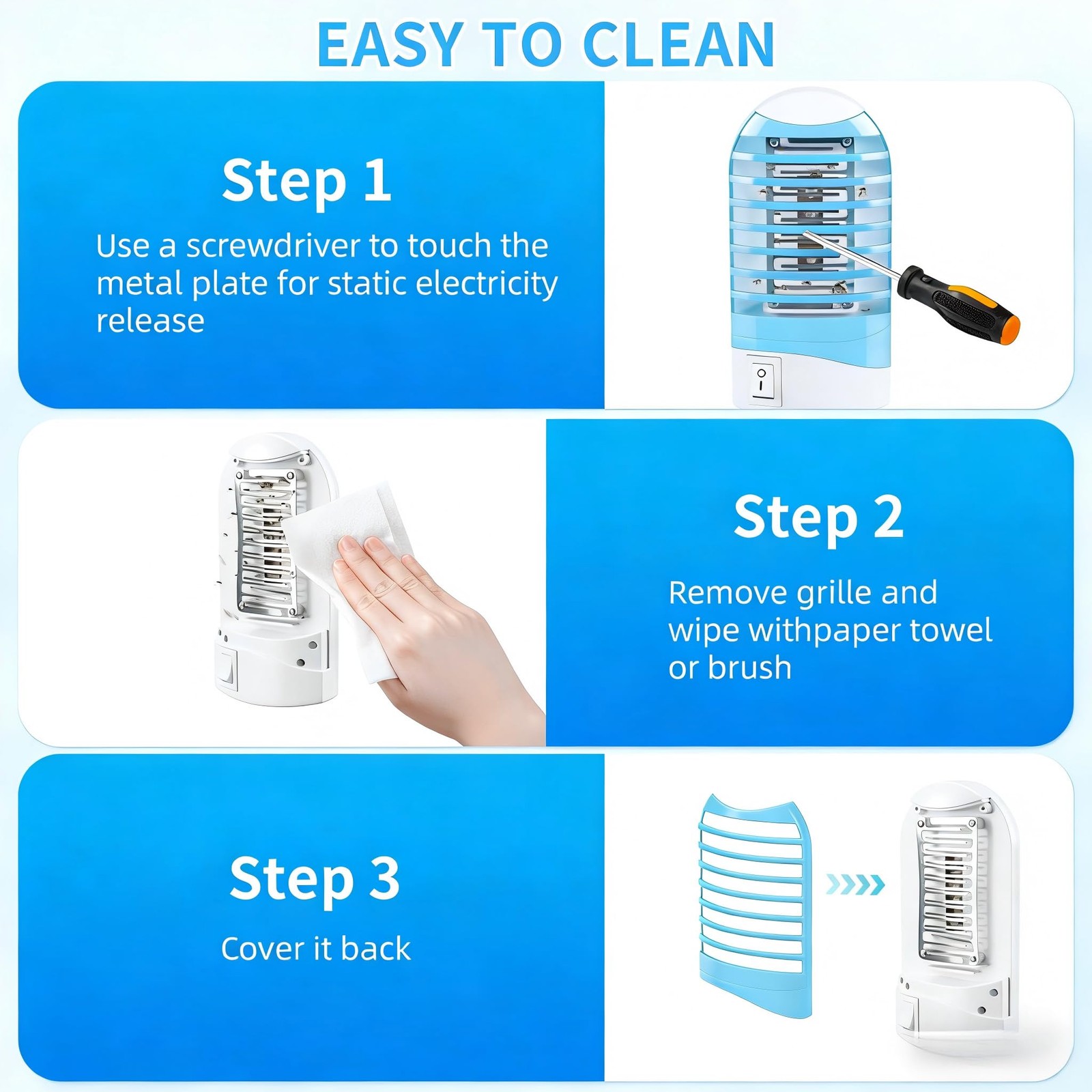 2026 Plug in Bug Zapper 6 PCS,Electronic Mosquito Zapper Indoor Bug Zapper Pl…