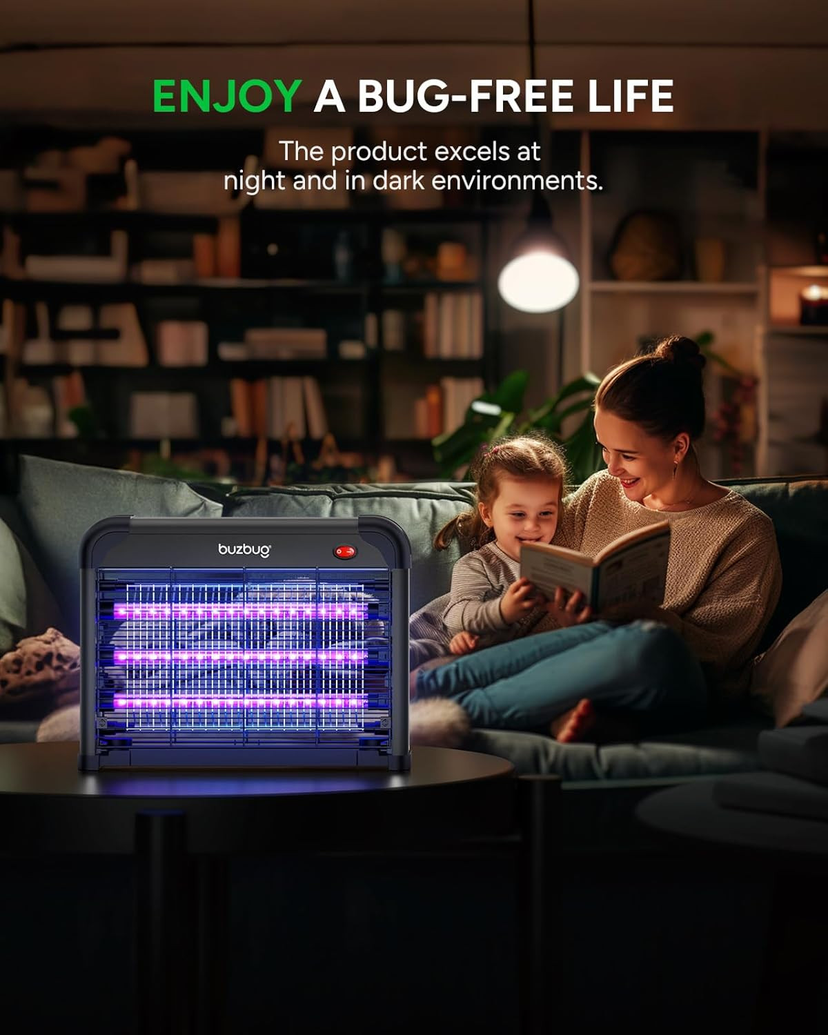LED Bug Zapper Indoor, 10 Years Lifespan 3 Lamps Enhance Insect Attraction, 3800
