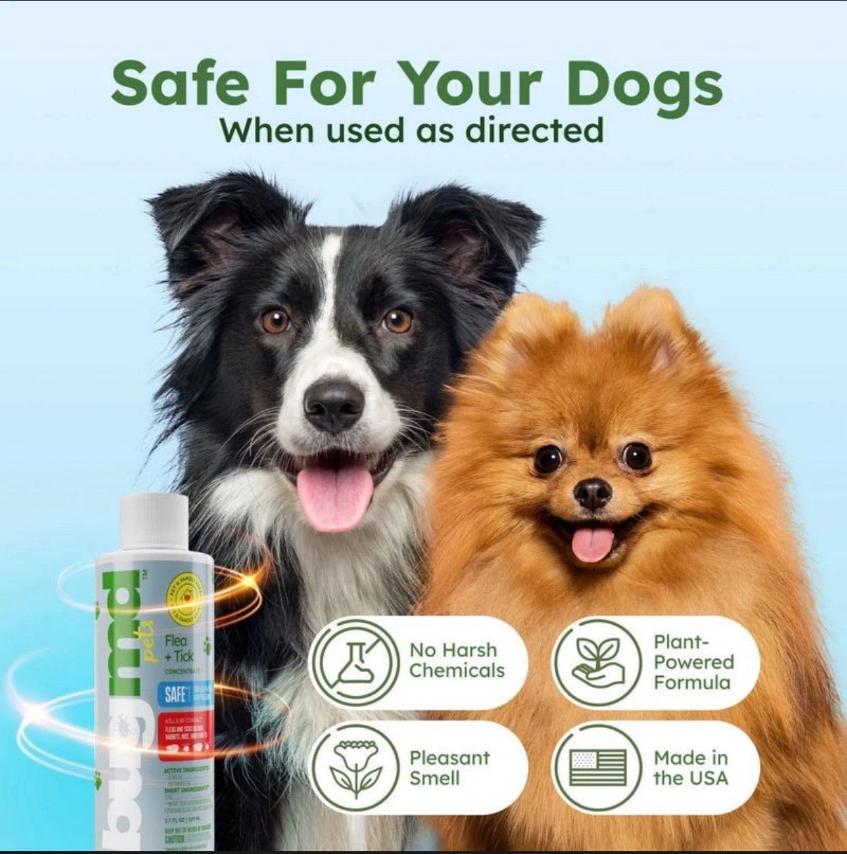BugMD Pest Control Flea & Tick Concentrate Home Bed Bug MD 3.7 oz Exp 2028 Eco +