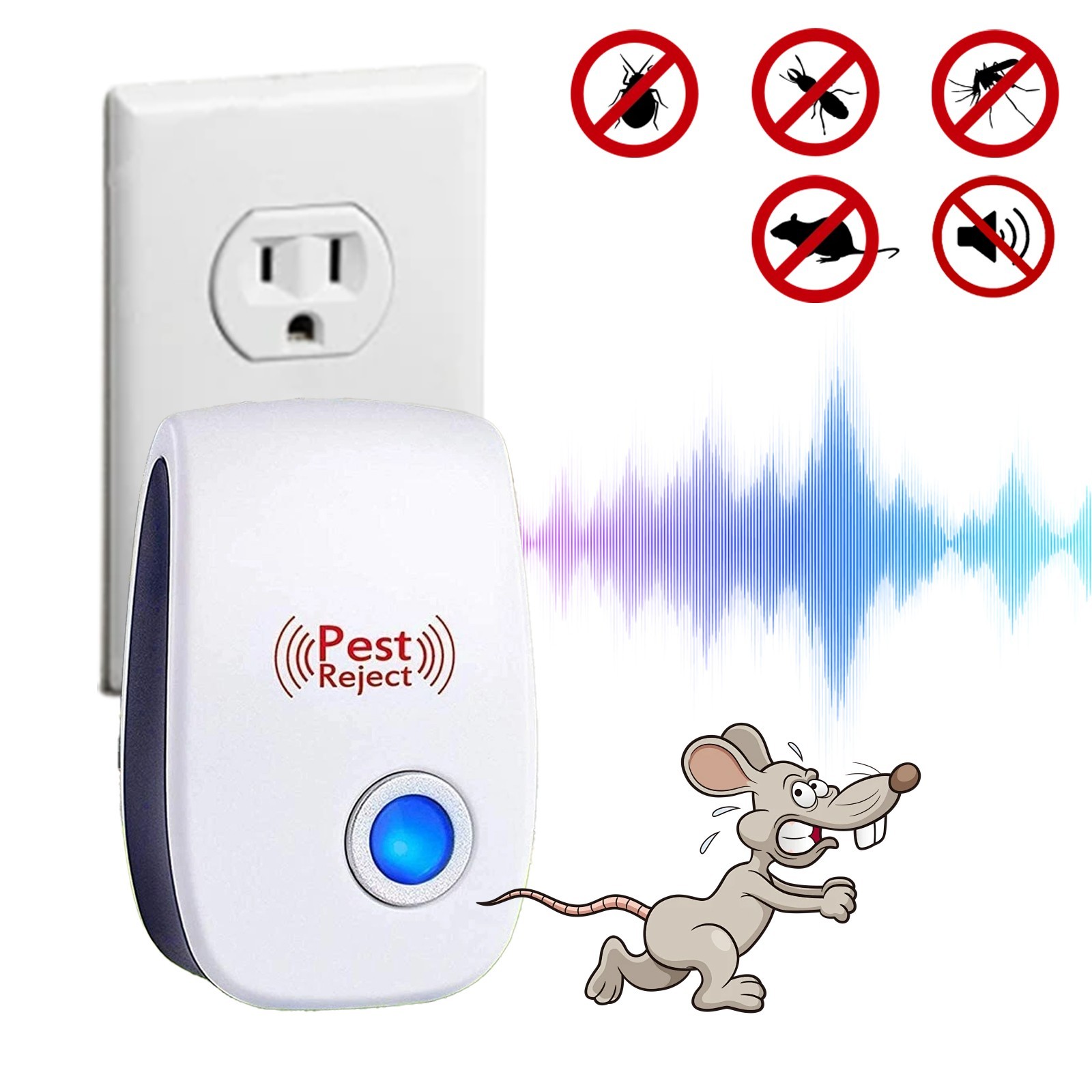 20PCS Ultrasonic Pest Control Repellers Electronic Repellent Mice Rat for Home