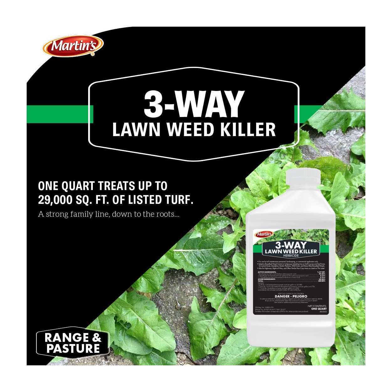 Martin’s 3-Way Lawn Weed Killer Concentrate 32 fl oz by Control Solutions