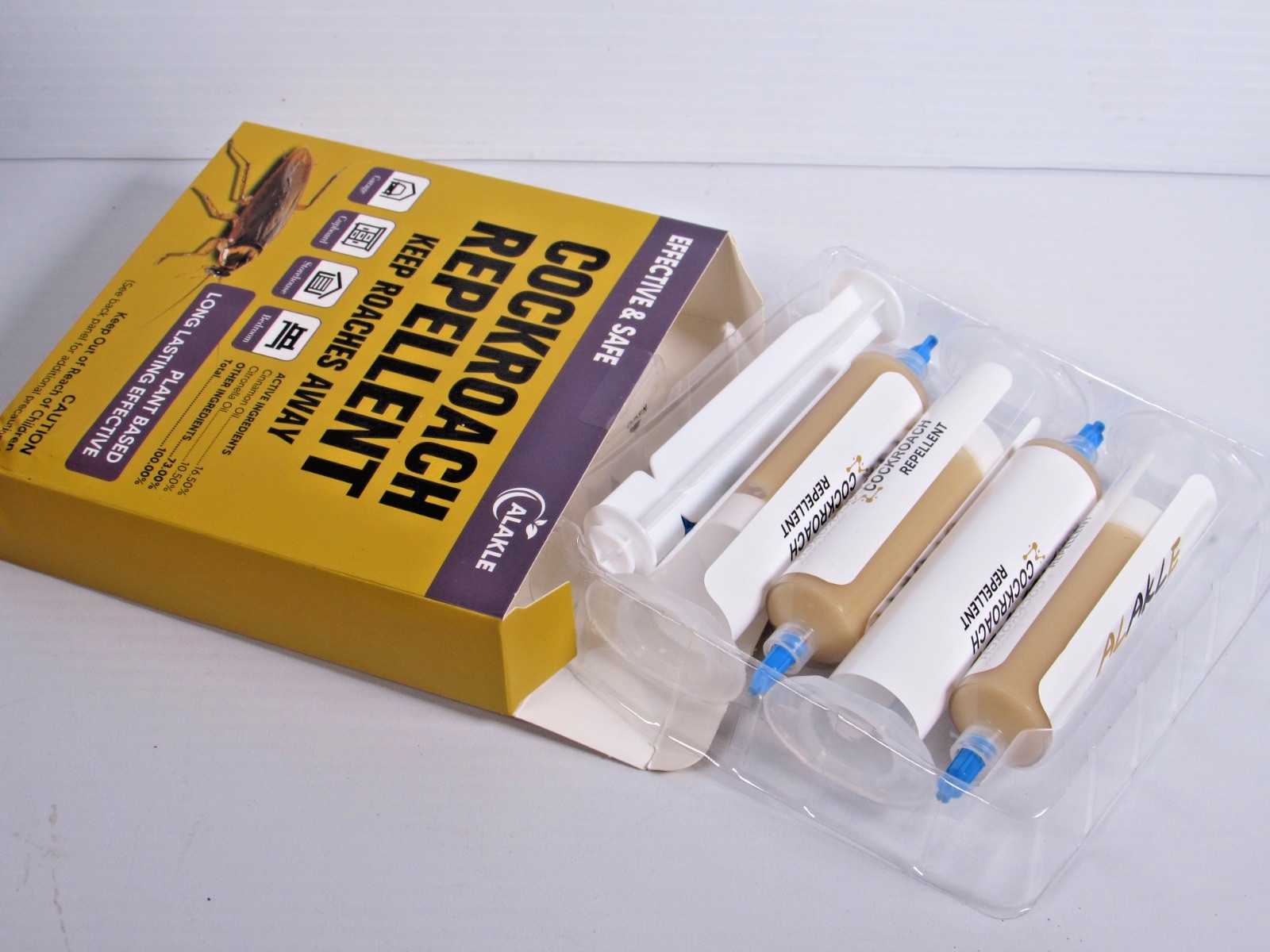 4x TUBES NATURAL Roach Gel Repellent Indoor Outdoor Cockroach Roach German Bait