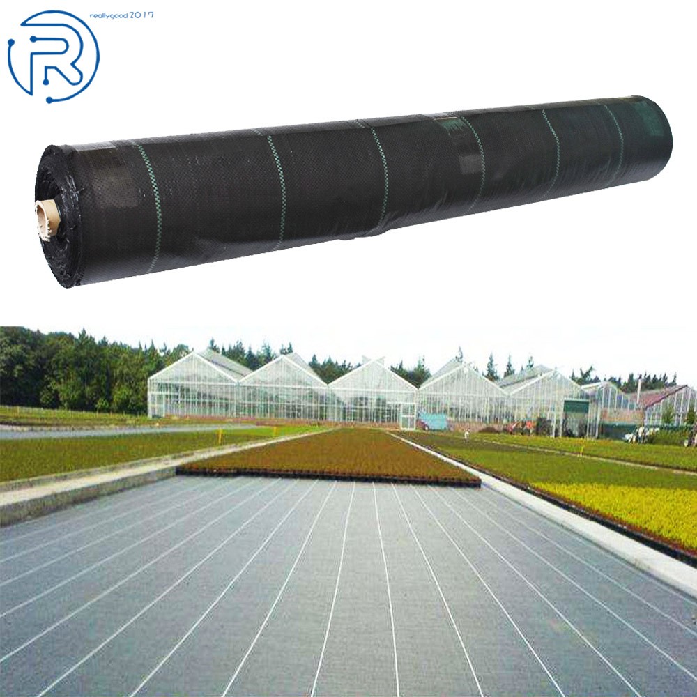 4 × 250FT Polypropylene Weed Barrier Fabric Weed Cover Woven Ground Landscape