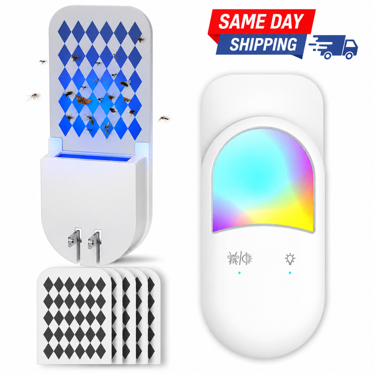 Indoor Fly Trap Plug-in Bug Zapper for Fruit Flies Gnats Moths & Mosquitoes