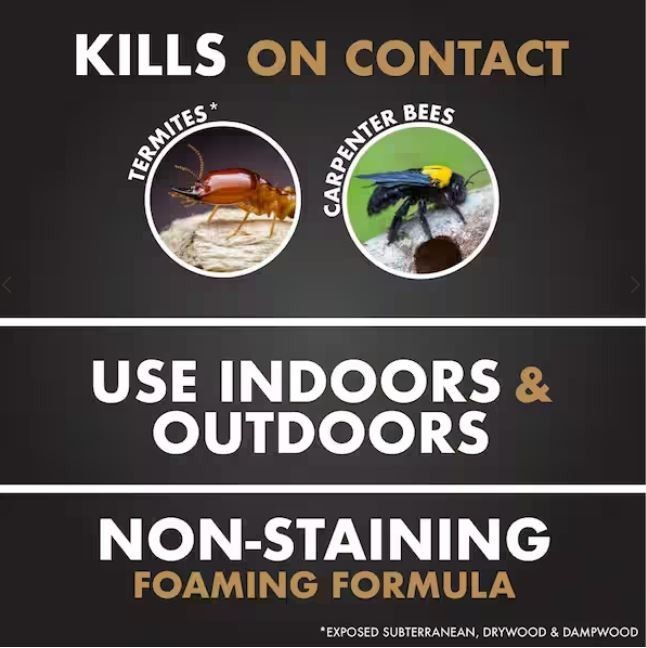 Termite Killer Spray 16 oz Aerosol Carpenter Ant Control Fast Acting Indoor Outd