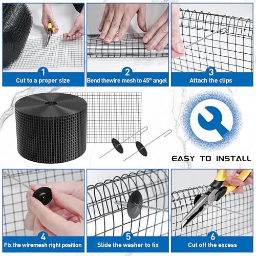 6 inch x 50ft Solar Panel Bird Guard, Wire Mesh Critter Guard for 6IN x 50FT