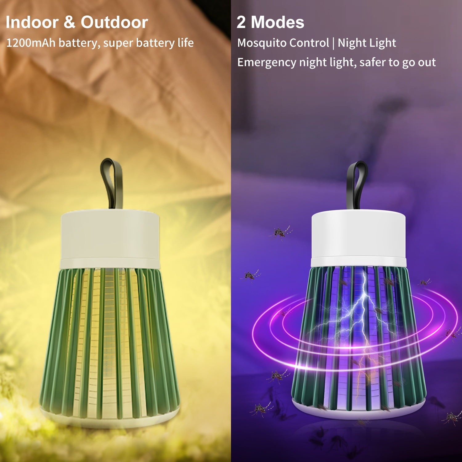 Bug Zapper Indoor Outdoor Electric Insert Killer Fly Mosquito Trap Light, White