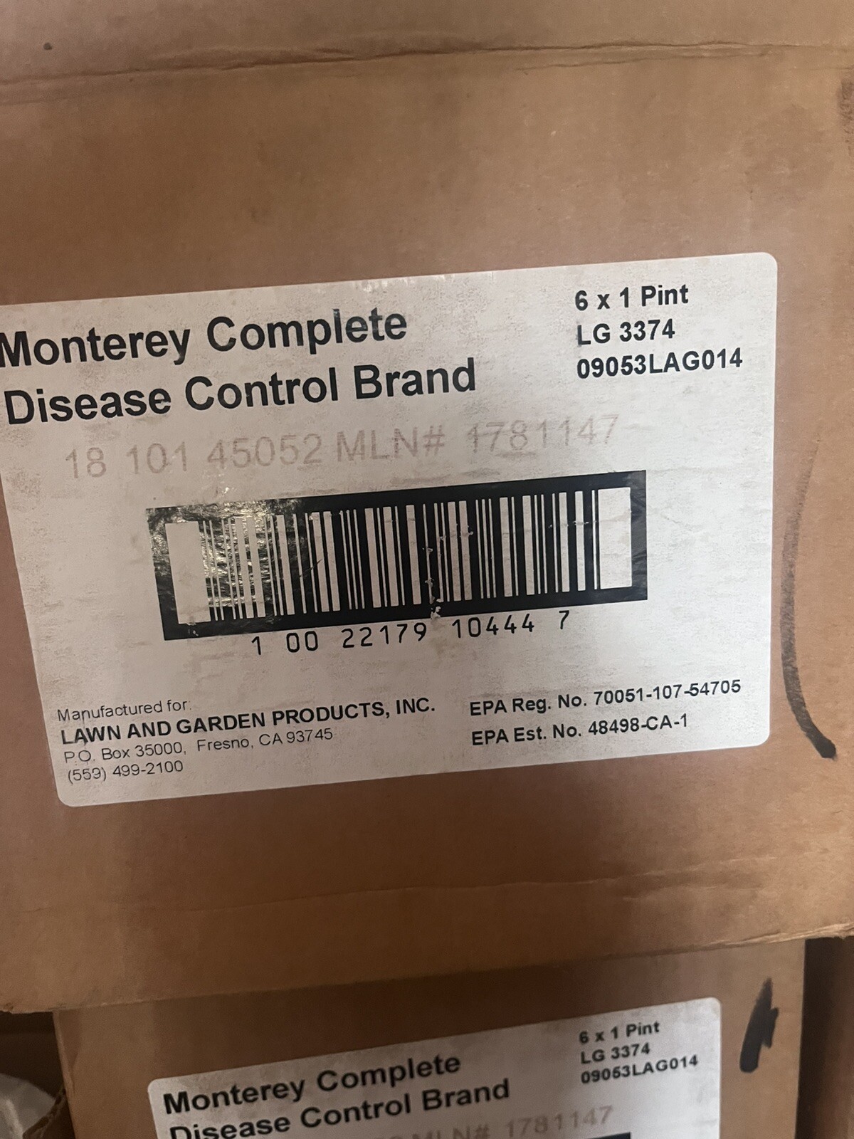 Monterey Comp. Concentrate Fungicide & Bactericide Control of Gard & Lawn 1 Pt