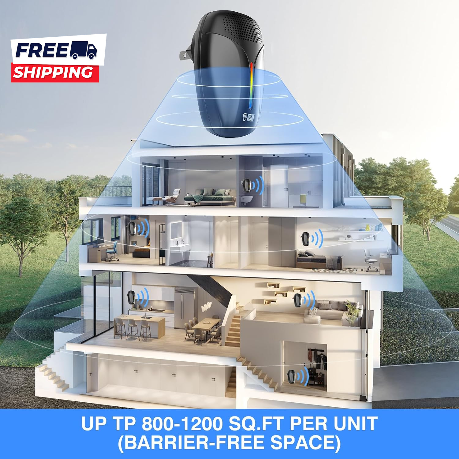 Upgraded Ultrasonic Repeller & Insect Indoor Repeller Ultrasonic and Repellent