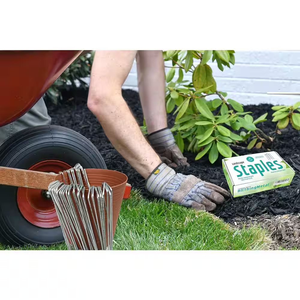 Ashman Galvanized Garden Stakes Landscape Fabric Staples: (250-Pack) 6 In. Sod a