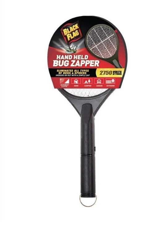 Black Flag Handheld Bug Zapper Eliminates All Types Of Bugs & Spiders 2750 Volt