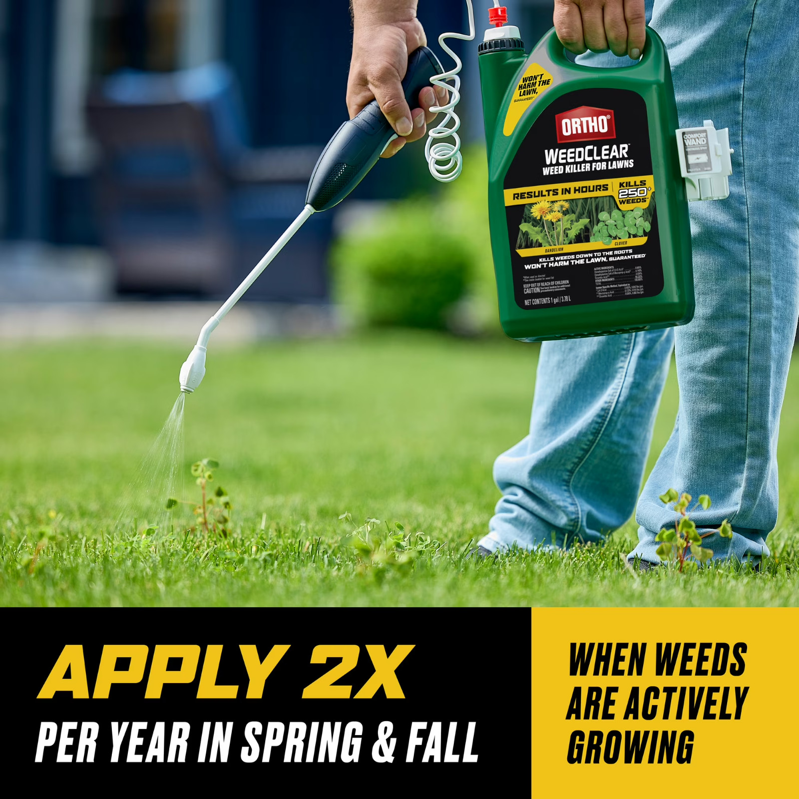 Ortho WeedClear Weed Killer for Lawns Comfort Wand Kills Dandelion 1 Gallon