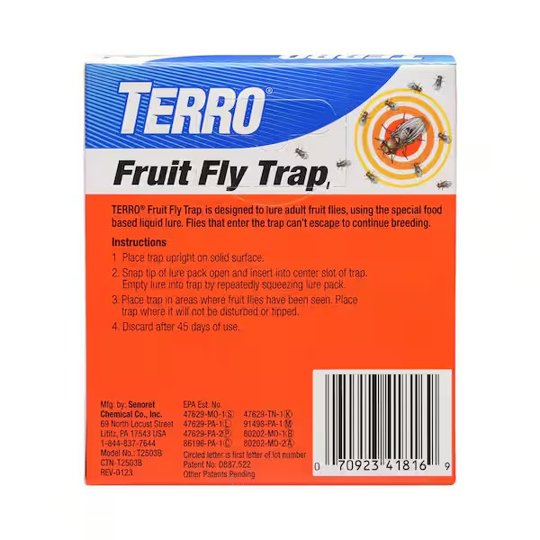 Indoor Fruit Fly Trap, (2-count) , Terro Traps, In Built With Window Sinks 2Pack