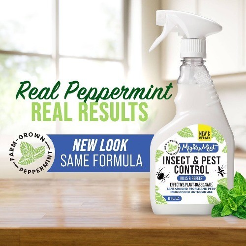 Mighty Mint Peppermint Oil Bug Spray Pump 15oz Pet Safe Plant Indoor Outdoor