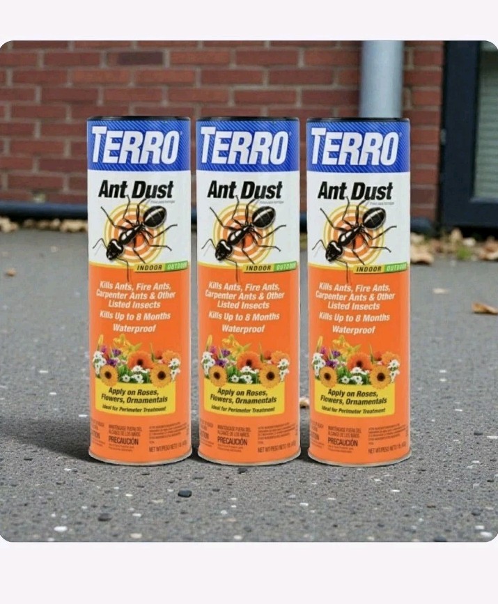 3 Terro Ant Dust Indoor/Outdoor Use Kills Ants, Fire Ants, Carpenter Ants 1 lb
