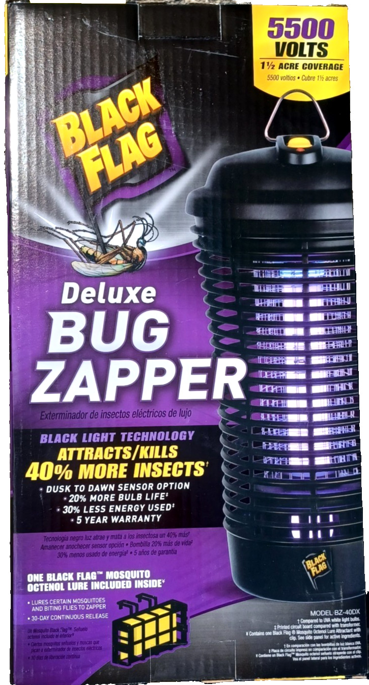 BLACK FLAG 40-Watt Bug Zapper Outdoor Lantern #BZ-40DX (BRAND NEW)