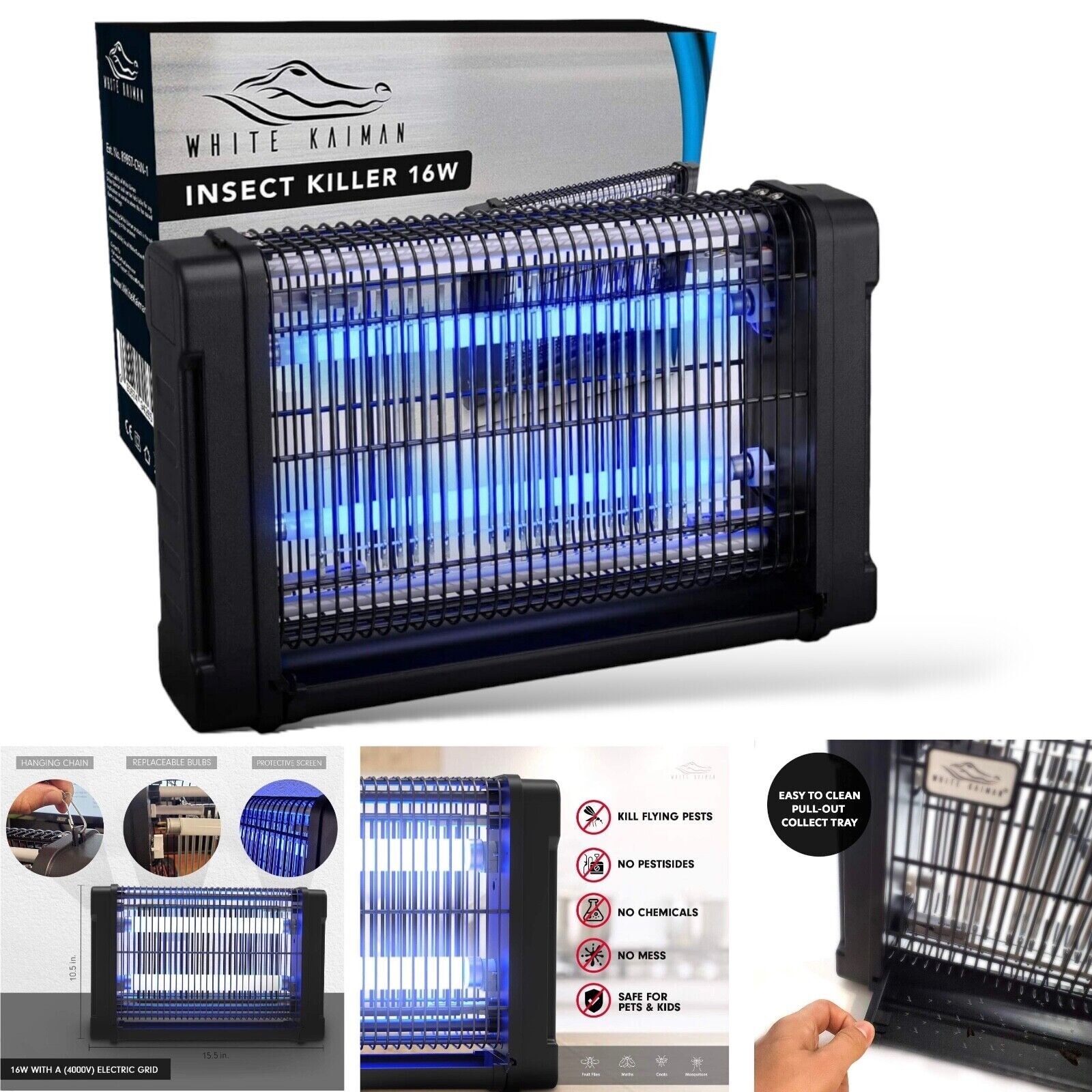 Indoor Bug Zapper Electric UV Light Insect Fly Pest Bug Gnat and Mosquito Trap