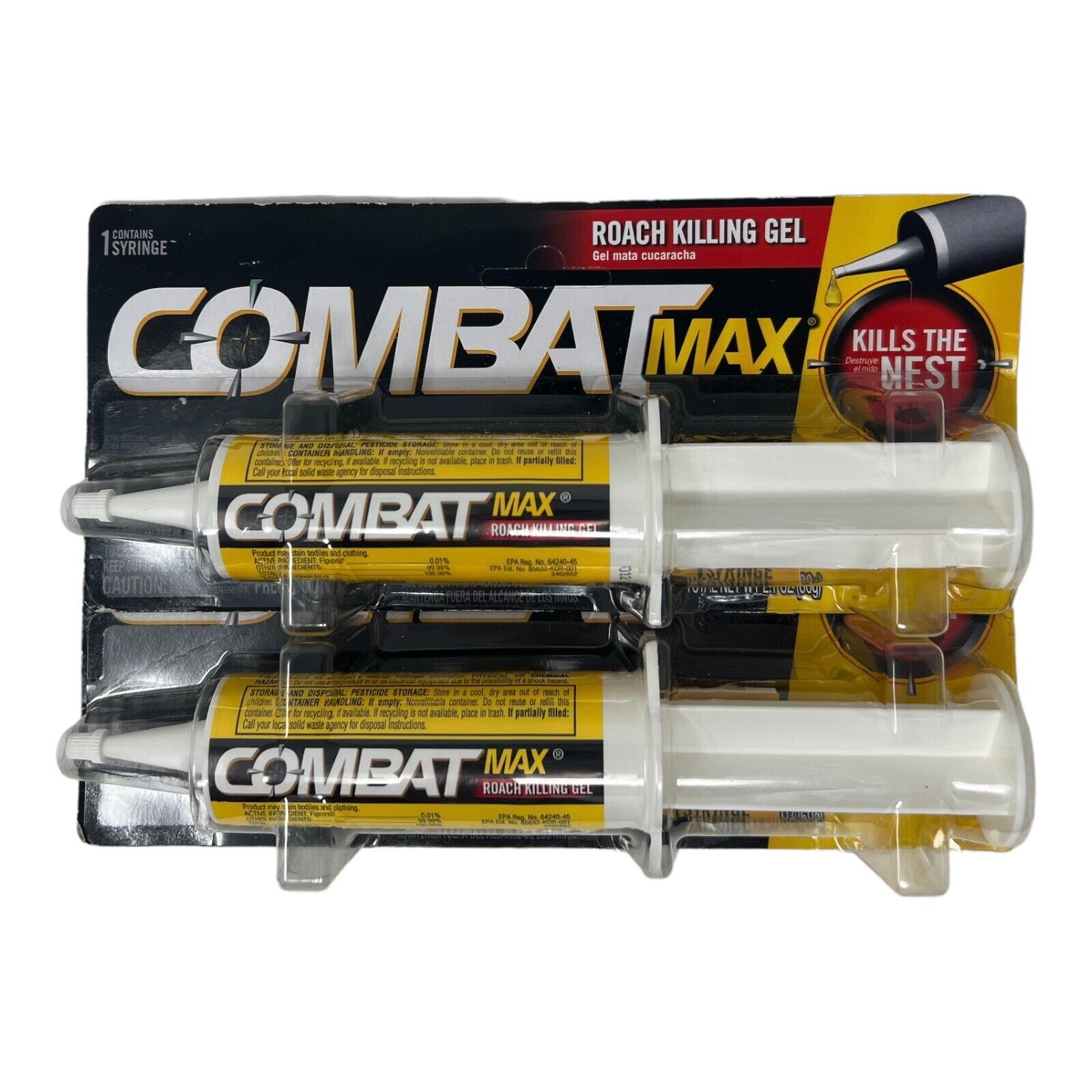 COMBAT MAX One Syringe Fast and Long Residual Action Roach Killing Gel