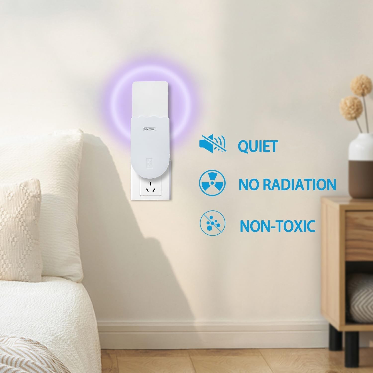 Stylish Indoor Mosquito and Gnat Trap – UV Light Technology with 5 Refills