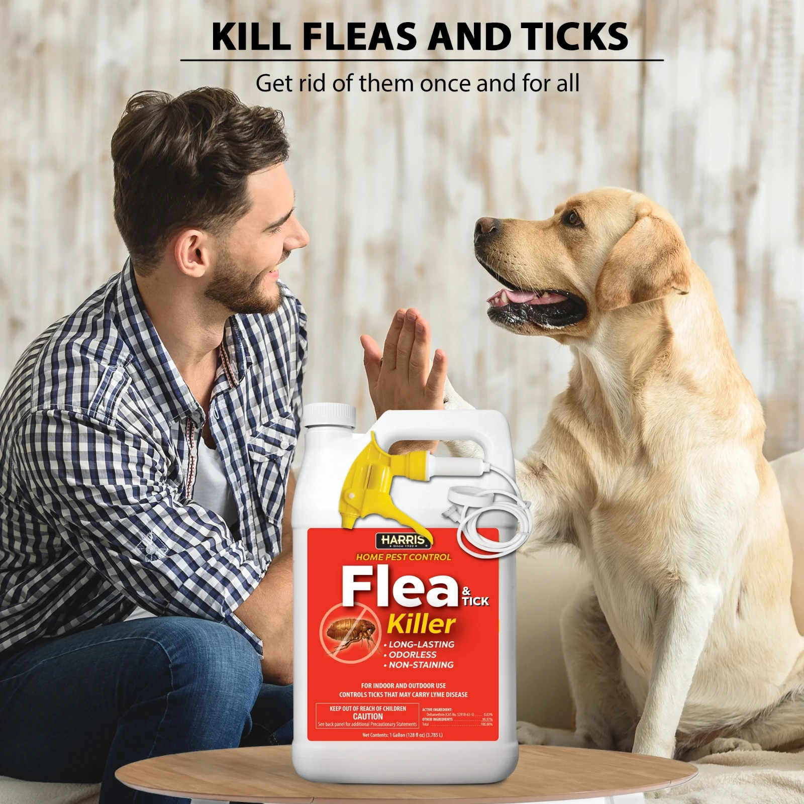 NEW! Harris Home Pest Control Flea & Tick Killer Liquid 1 gal Free Shipping