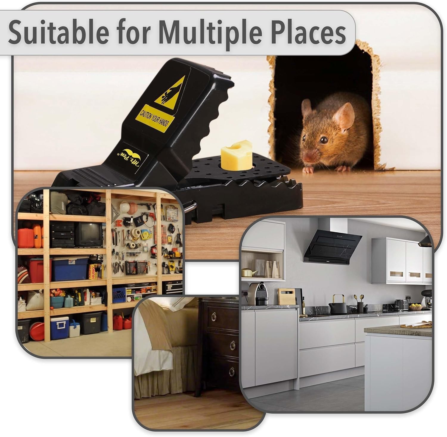 Sensitive Trigger Mouse Traps – Modern, Reusable, 3 Pack for Home & Garden