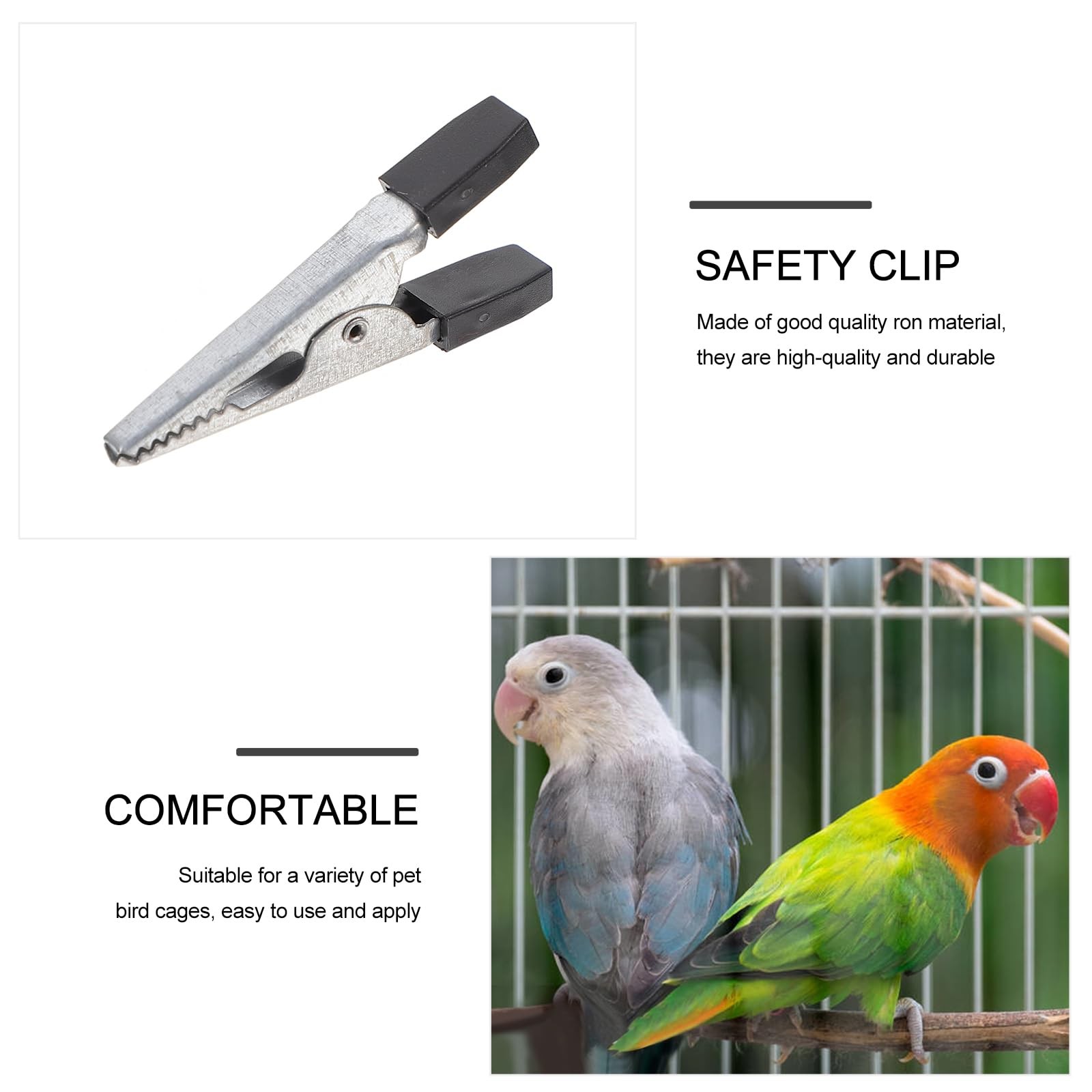 20Pcs Bird Cage Clips Safety Clip Door Lock Parrot Cage Safety Clip Pet Cages…