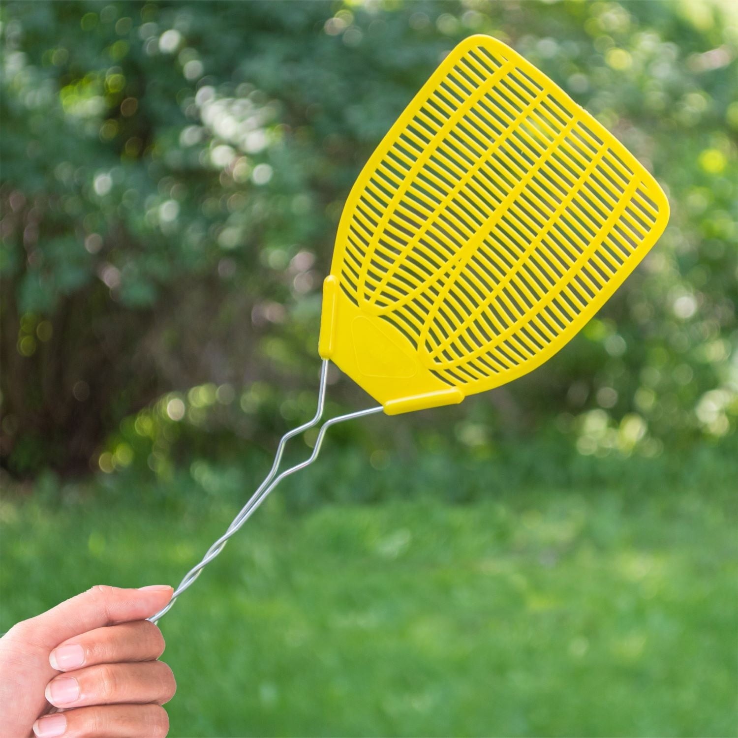 (3 pack) Enoz Fly Swatter, Wire Handled Plastic Fly Swatter, Assorted Colors