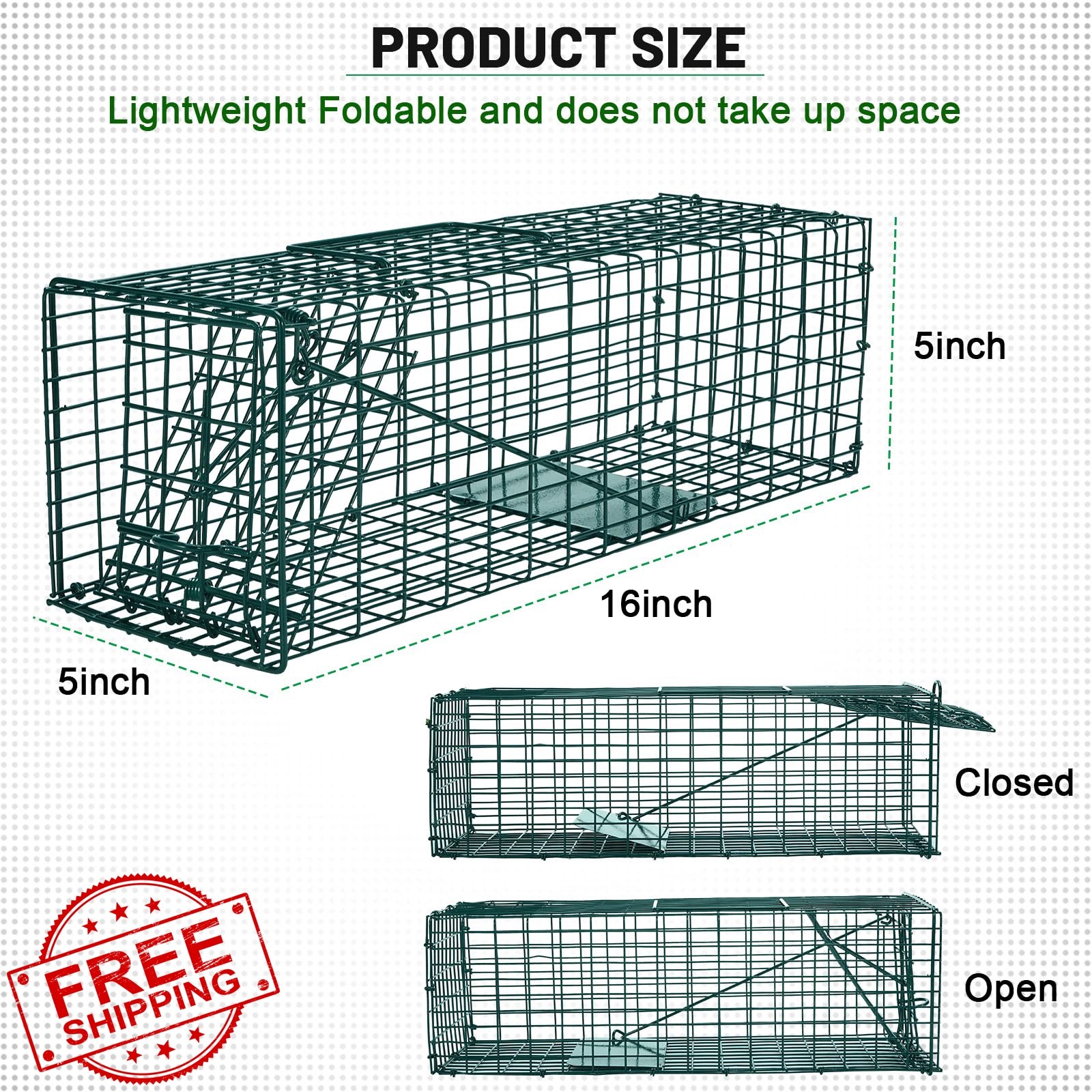 Qualirey Green 1 Pcs Live Animal Trap