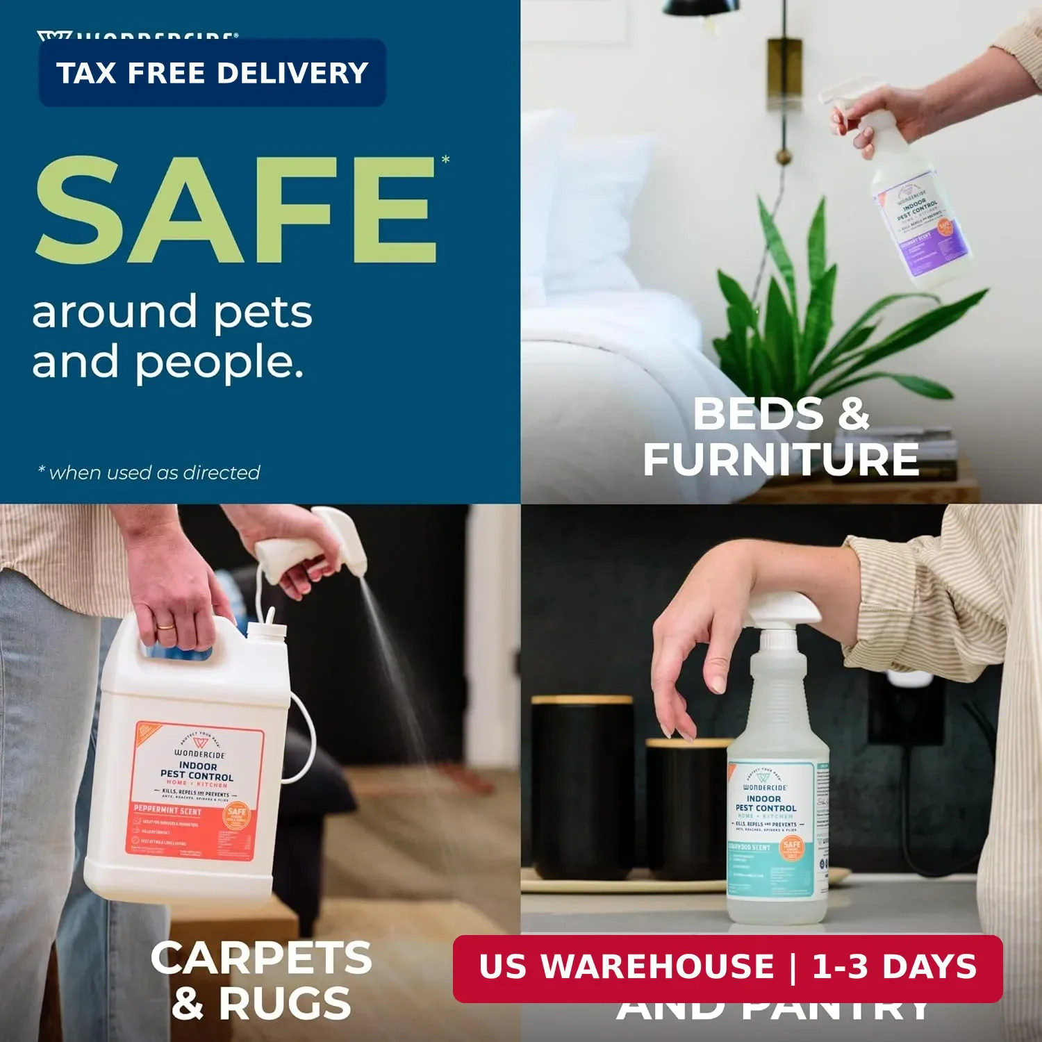 Wondercide – Indoor Pest Control Spray for Home and Kitchen – Ant, Roach, Spider