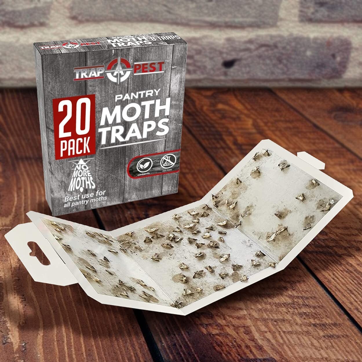 20 Pack Pantry Moth Traps – Safe And Effective For Food And Cupboard – Glue With