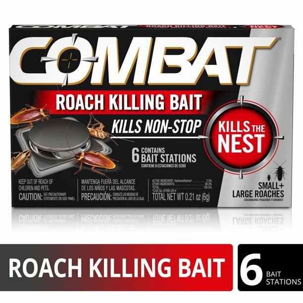 Combat ROACH KILLING BAIT STATION Kills The Nest LARGE & SMALL ROACHES 6 Count