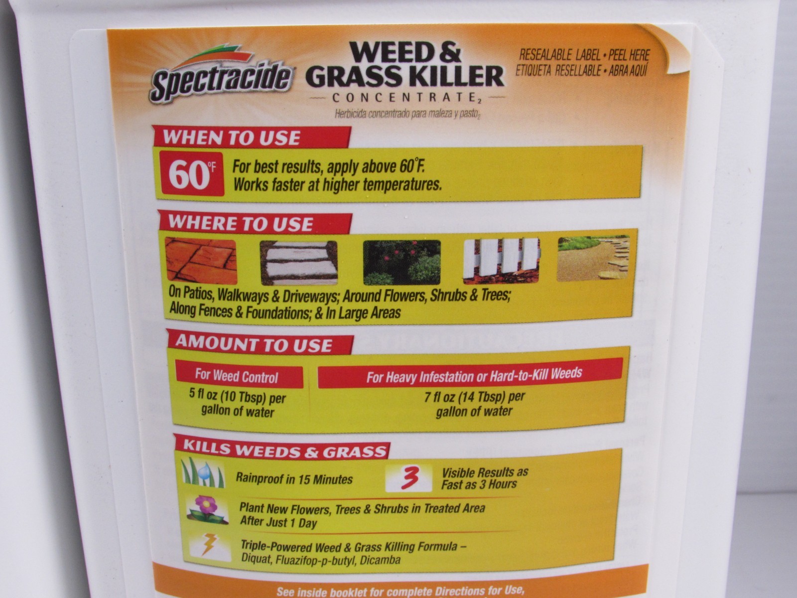 2 Pack Spectracide Weed & Grass Killer, 64 Fl Oz Each Concentrate TWO BOTTLES