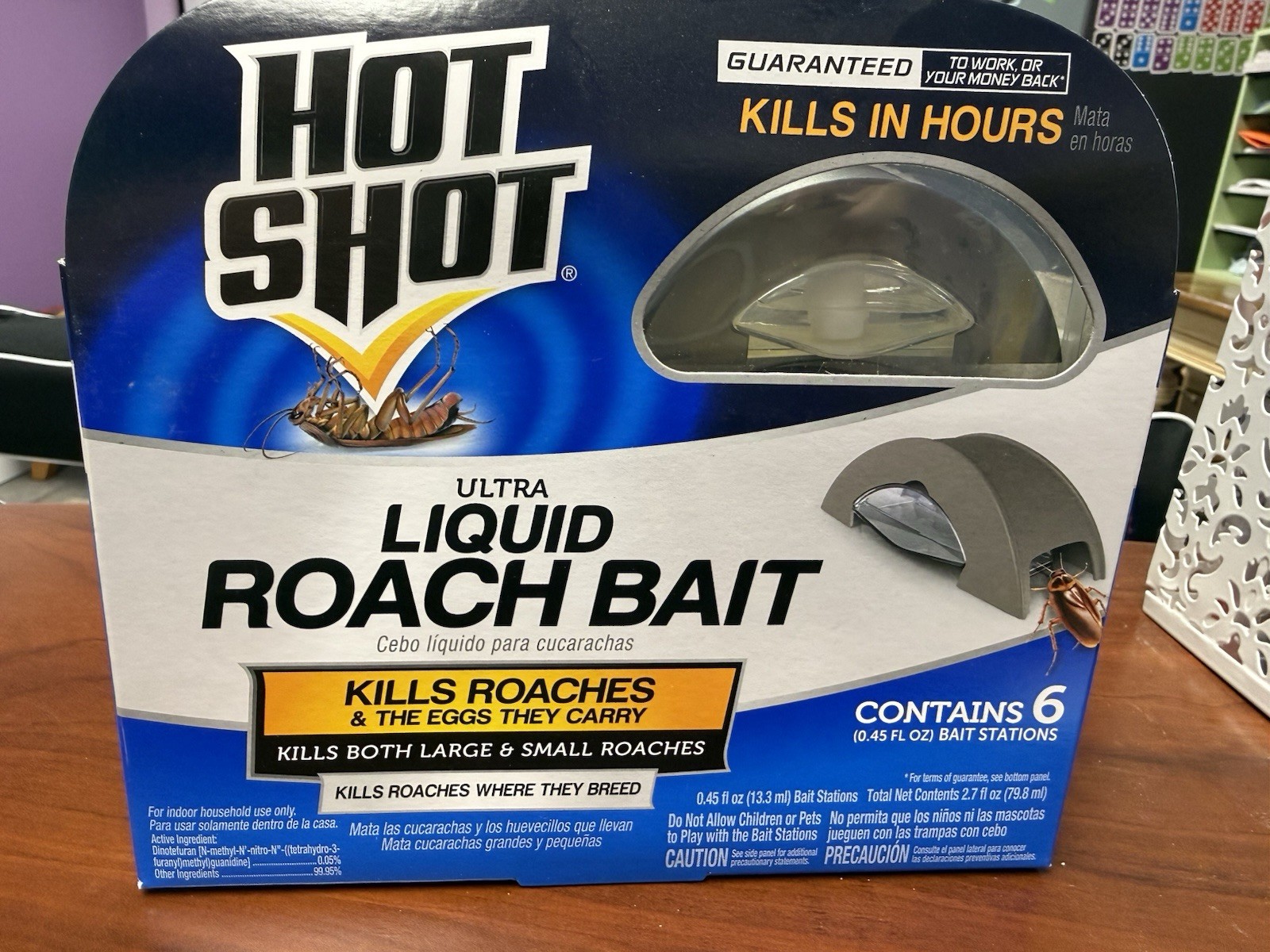 HOT SHOT ULTRA LIQUID ROACH BAIT – 3 PACK (18 TOTAL BAIT STATIONS)