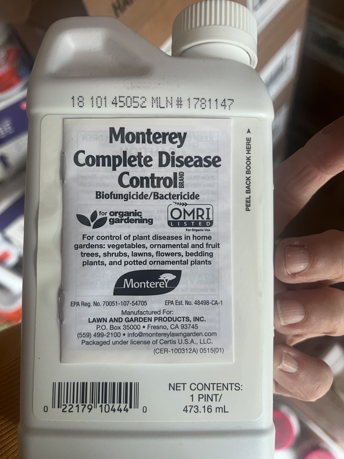 Monterey Comp. Concentrate Fungicide & Bactericide Control of Gard & Lawn 1 Pt