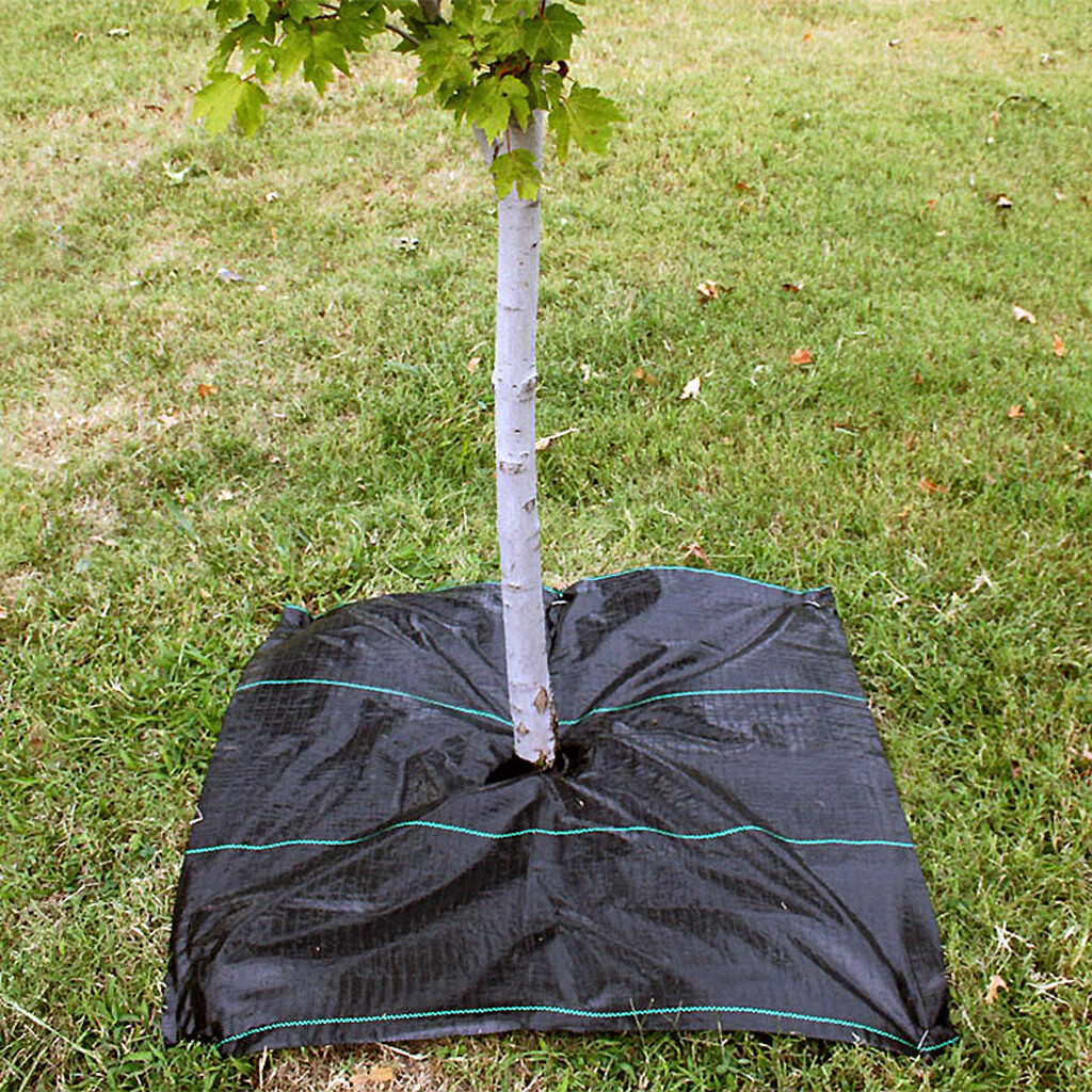 Set of 3 Tree Squares woven polypropylene fabric Home Garden Yard