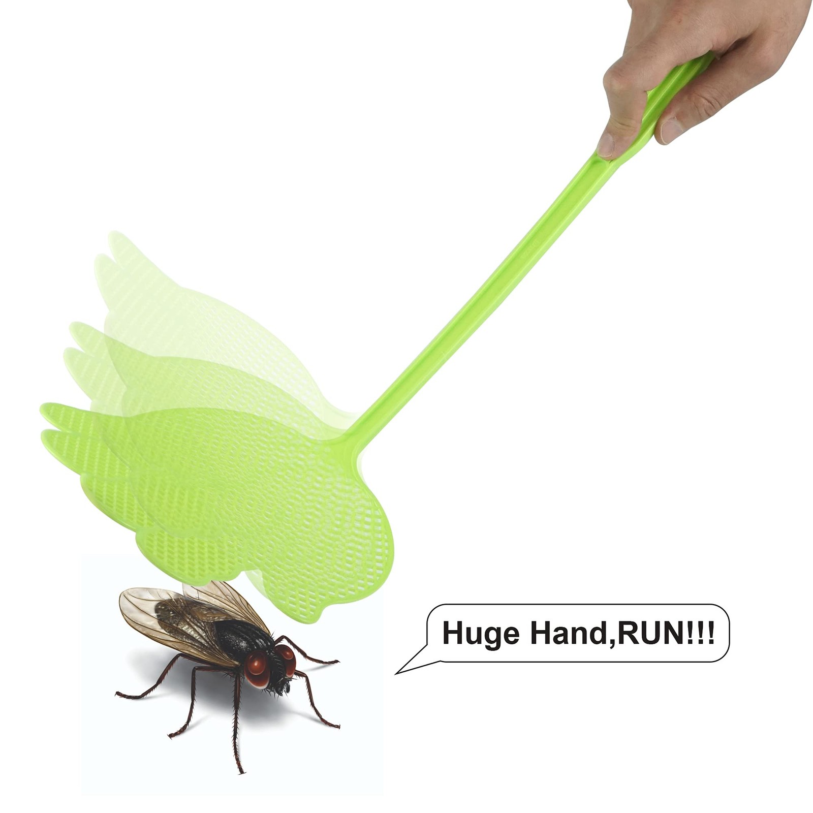 Fly Swatter – Funny Hand Shaped Fly Swatters – Durable -Colorful Manual Flysw…