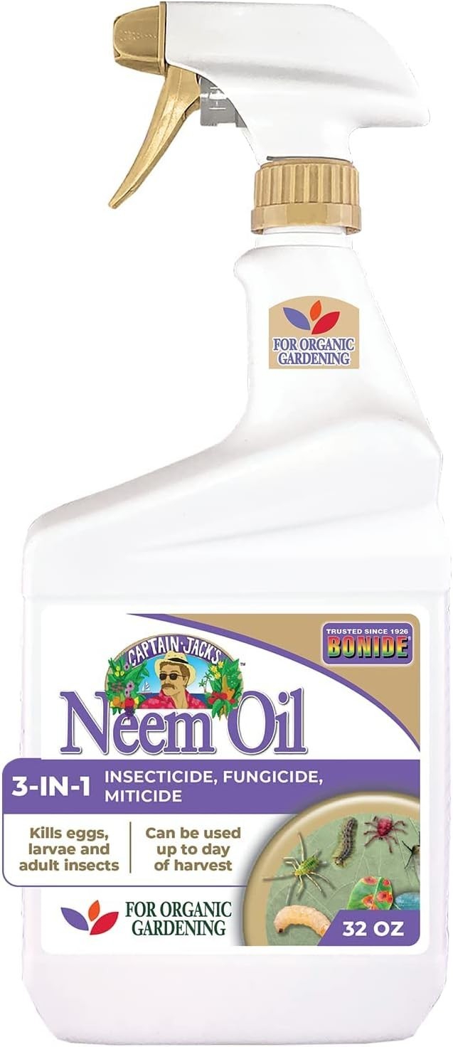 Captain Jack’s Neem Oil, 32 oz Ready-to-Use Spray, Multi-Purpose Fungicide