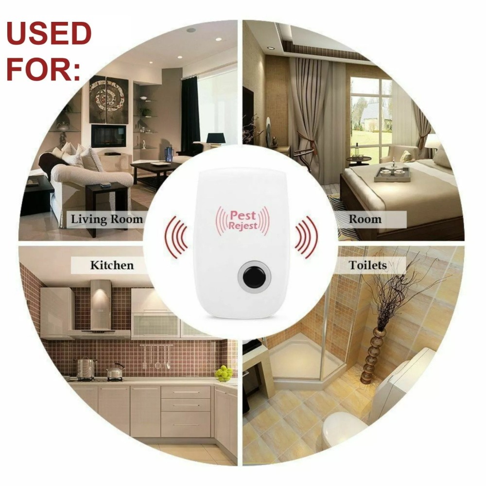 6/10pc Ultrasonic Pest Repeller Control Electronic Repellent Mice Bug Rat Reject
