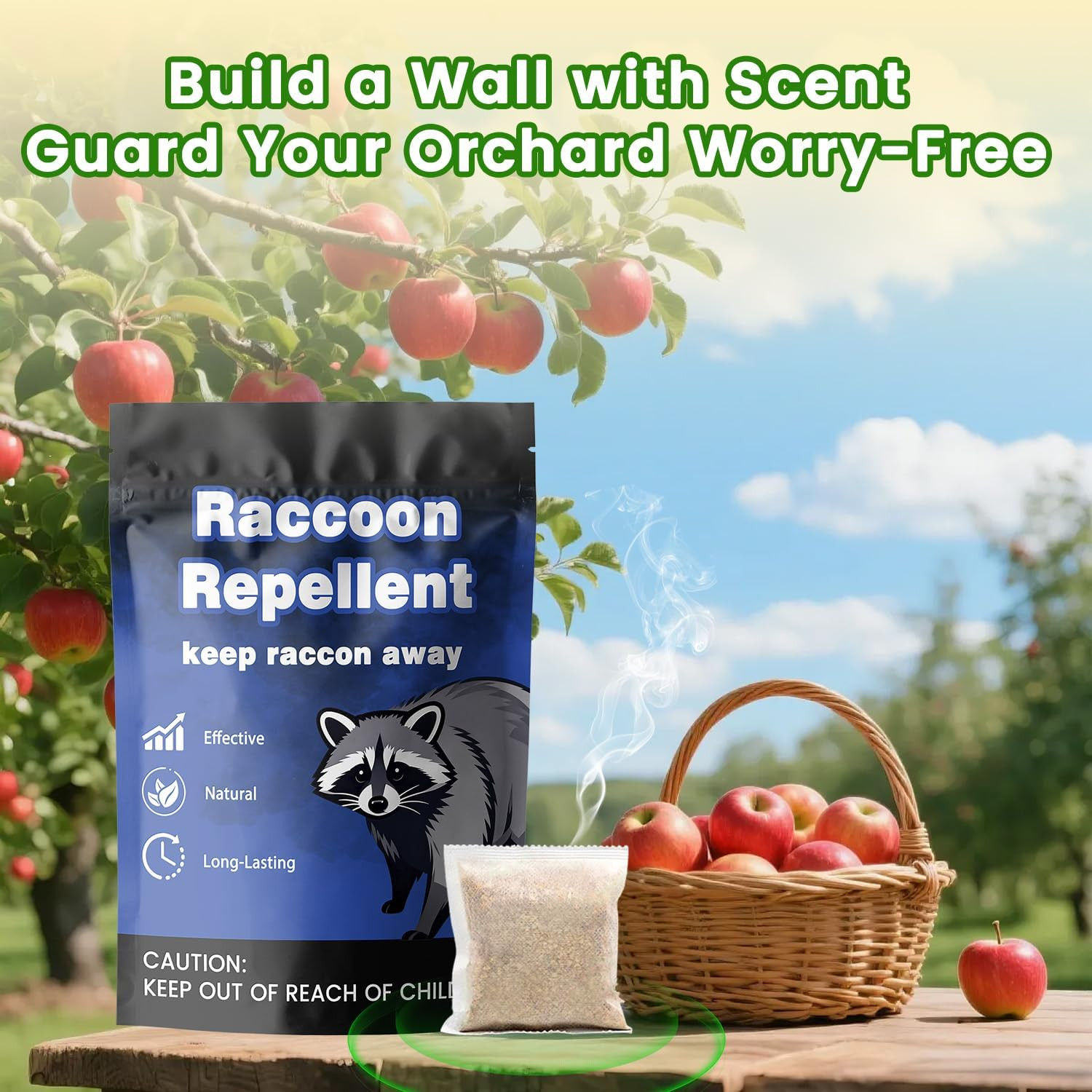 10PK Raccoon Repellent Granules Outdoor Safe Yard Trash Can Garden
