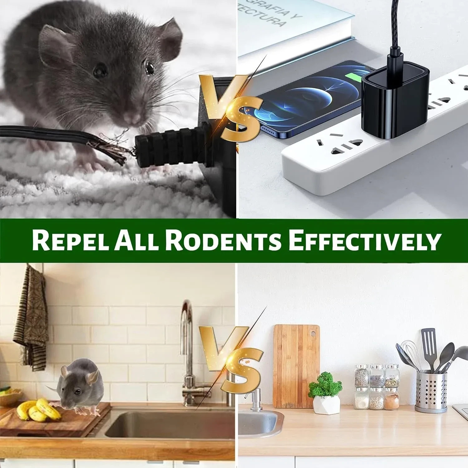 Natural Peppermint Mouse Rodent Rat Repellent,Mice Indoor&Outdoor Deterrent,12PC